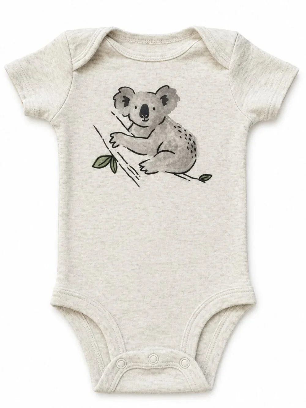 Carter’s Baby Koala Graphic Short Sleeve Bodysuit 0-3M Gray